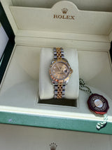 Rolex Lady-Datejust 26mm Diamond Dial/Bezel 18k Yellow Gold/Steel Watch 179313