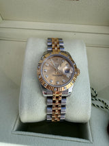 Rolex Lady-Datejust 26mm Diamond Dial/Bezel 18k Yellow Gold/Steel Watch 179313