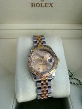 Rolex Lady-Datejust 26mm Diamond Dial/Bezel 18k Yellow Gold/Steel Watch 179313