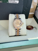 Rolex Lady-Datejust 26mm Diamond Dial/Bezel 18k Yellow Gold/Steel Watch 179313