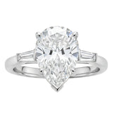 4.01ct GIA Certified Pear Shape Solitaire Diamond Platinum Engagement Ring