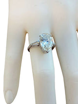 4.01ct GIA Certified Pear Shape Solitaire Diamond Platinum Engagement Ring
