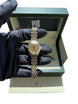 Rolex Lady-Datejust 26mm Diamond Dial/Bezel 18k Yellow Gold/Steel Watch 179313