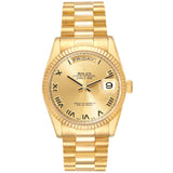 Rolex Day Date 36mm President 18K Yellow Gold Champagne Dial Mens Watch 118238