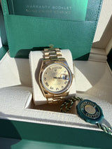 Rolex Day Date 36mm President 18K Yellow Gold Champagne Dial Mens Watch 118238