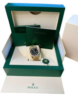 Rolex Day-Date 40 President Yellow Gold Diamond Bezel Baguette Black Dial 228348
