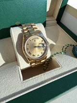 Rolex Day Date 36mm President 18K Yellow Gold Champagne Dial Mens Watch 118238