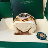 Rolex Day-Date 40 President Yellow Gold Diamond Bezel Baguette Black Dial 228348