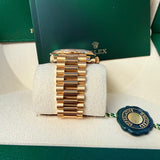 Rolex Day-Date 40 President Yellow Gold Diamond Bezel Baguette Black Dial 228348