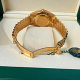 Rolex Day-Date 40 President Yellow Gold Diamond Bezel Baguette Black Dial 228348