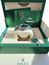 Rolex Datejust 41mm Blue Dial Fluted Bezel White Gold Steel Jubilee Watch 126334