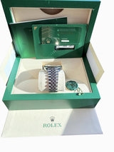 Rolex Datejust 41mm Blue Dial Fluted Bezel White Gold Steel Jubilee Watch 126334
