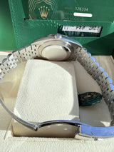 Rolex Datejust 41mm Blue Dial Fluted Bezel White Gold Steel Jubilee Watch 126334