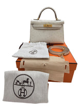 Hermès Kelly II Sellier Mini Beton Ostrich Leather With Gold Hardware Handbag