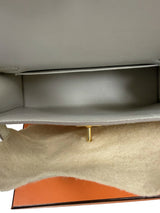 Hermès Kelly II Sellier Mini Beton Ostrich Leather With Gold Hardware Handbag