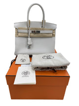 Hermès Birkin 30 Gris Pale Togo Leather With Palladium Hardware Handbag