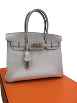 Hermès Birkin 30 Gris Pale Togo Leather With Palladium Hardware Handbag