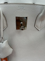 Hermès Birkin 30 Gris Pale Togo Leather With Palladium Hardware Handbag
