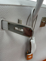 Hermès Birkin 30 Gris Pale Togo Leather With Palladium Hardware Handbag
