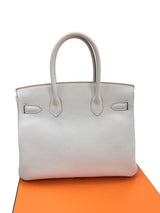 Hermès Birkin 30 Gris Pale Togo Leather With Palladium Hardware Handbag