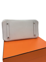 Hermès Birkin 30 Gris Pale Togo Leather With Palladium Hardware Handbag