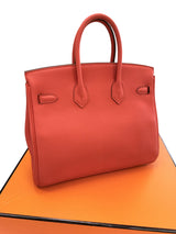 Hermes Birkin 25 Rouge Pivoine Togo Leather With Gold Hardware Handbag