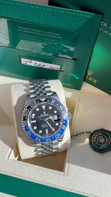 Rolex GMT-Master II 40mm Batgirl Black Blue Bezel Steel Men's Watch 126710BLNR