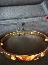 Cartier Love Bracelet Bangle In 18K Rose Gold Size 17 With Screwdriver