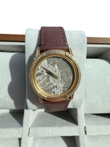 Corum 31mm Grey Meteorite Dial 18K Yellow Gold Diamond Bezel Watch 50.450.65