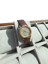 Corum 31mm Grey Meteorite Dial 18K Yellow Gold Diamond Bezel Watch 50.450.65