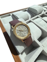 Corum 31mm Grey Meteorite Dial 18K Yellow Gold Diamond Bezel Watch 50.450.65