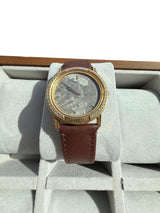 Corum 31mm Grey Meteorite Dial 18K Yellow Gold Diamond Bezel Watch 50.450.65