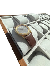 Corum 31mm Grey Meteorite Dial 18K Yellow Gold Diamond Bezel Watch 50.450.65