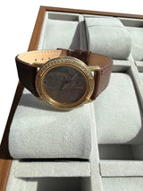 Corum 31mm Grey Meteorite Dial 18K Yellow Gold Diamond Bezel Watch 50.450.65