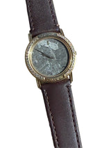 Corum 31mm Grey Meteorite Dial 18K Yellow Gold Diamond Bezel Watch 50.450.65