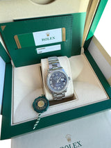 Rolex Datejust 36mm Aubergine Roman VI IX Diamond Dial Bezel Watch 126284RBR