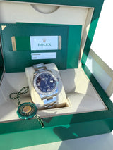 Rolex Datejust 36mm Aubergine Roman VI IX Diamond Dial Bezel Watch 126284RBR