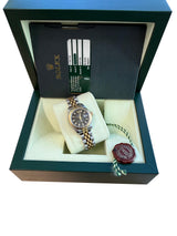 Rolex Lady-Datejust 26mm Yellow Gold Steel Black Dial Jubilee Watch 179173