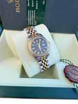 Rolex Lady-Datejust 26mm Yellow Gold Steel Black Dial Jubilee Watch 179173