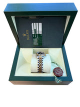 Rolex Lady-Datejust 26mm Yellow Gold Steel Black Dial Jubilee Watch 179173