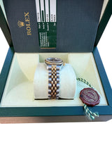 Rolex Lady-Datejust 26mm Yellow Gold Steel Black Dial Jubilee Watch 179173