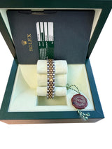 Rolex Lady-Datejust 26mm Yellow Gold Steel Black Dial Jubilee Watch 179173