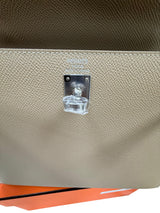 Hermès Kelly Sellier 25 Tri-Color Etoupe Craie Trench Epsom Palladium Hardware