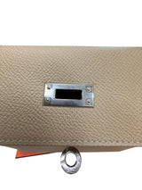 Hermès Kelly Sellier 25 Tri-Color Etoupe Craie Trench Epsom Palladium Hardware