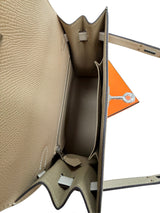 Hermès Kelly Sellier 25 Tri-Color Etoupe Craie Trench Epsom Palladium Hardware