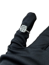 GIA 5.03ct Radiant Cut Natural Diamond Ring 18K White Gold I SI2 Clarity