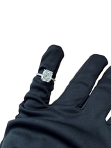 GIA 5.03ct Radiant Cut Natural Diamond Ring 18K White Gold I SI2 Clarity