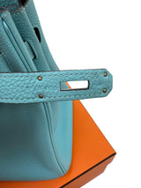 Hermes Birkin Size 30 Blue Atoll Togo Leather Palladium Hardware