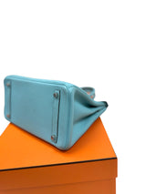 Hermes Birkin Size 30 Blue Atoll Togo Leather Palladium Hardware