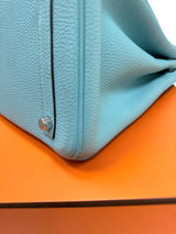 Hermes Birkin Size 30 Blue Atoll Togo Leather Palladium Hardware